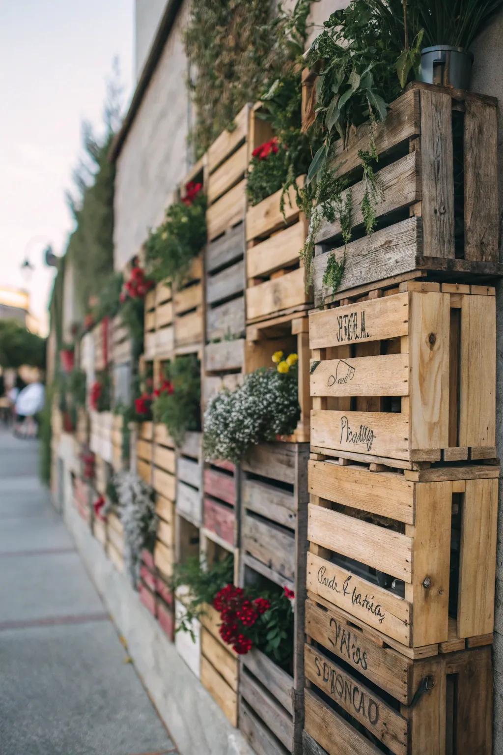 Add visual charm with a box wall feature.