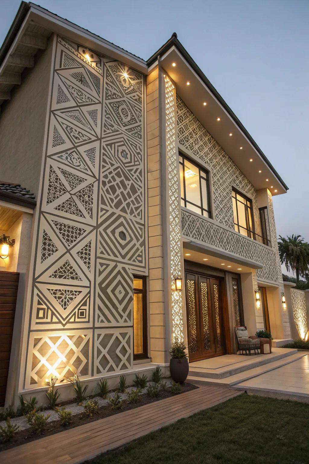 Geometric designs providing a modern edge