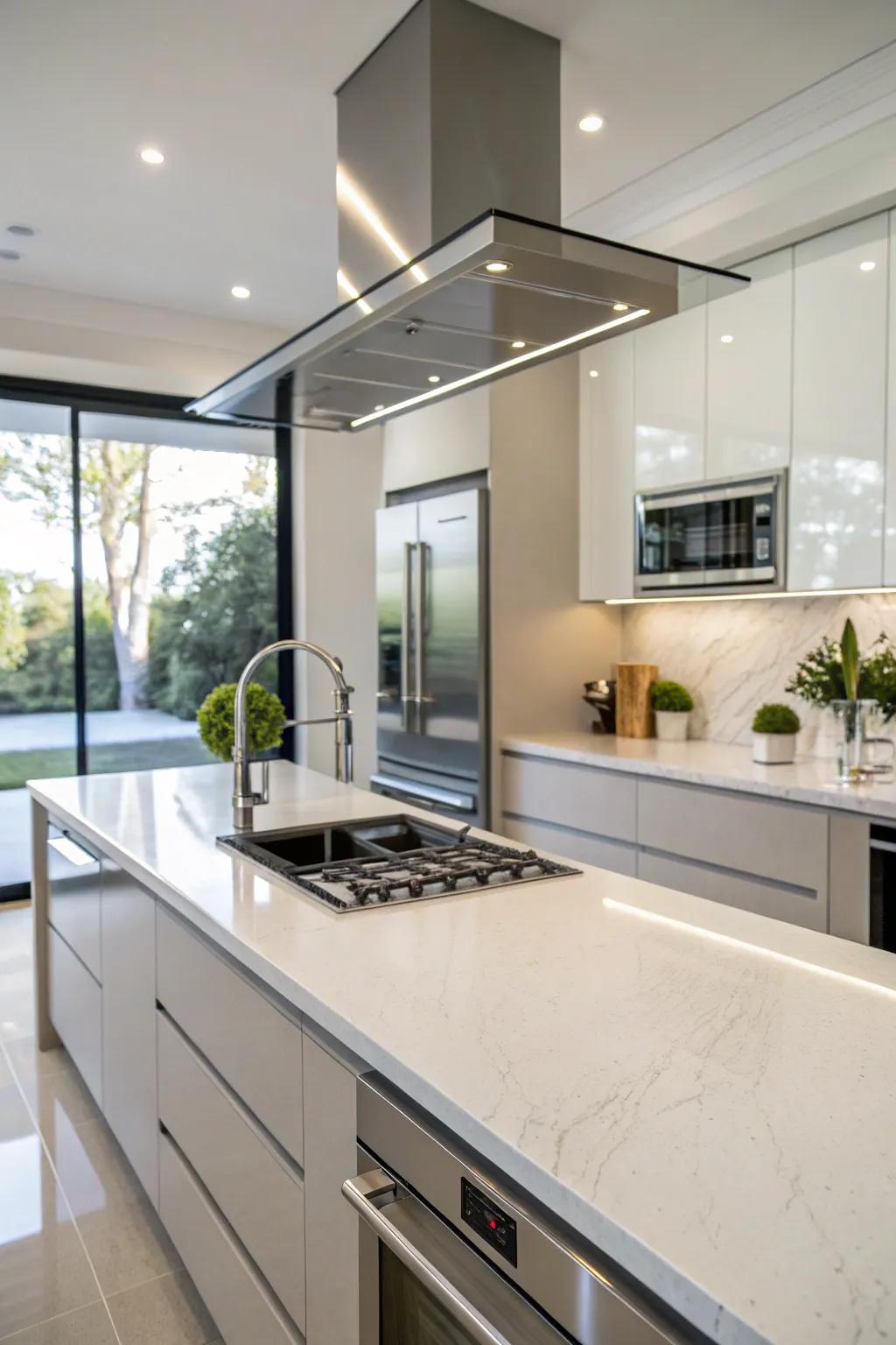 Cleaning is effortless thanks to self-sanitizing areas.