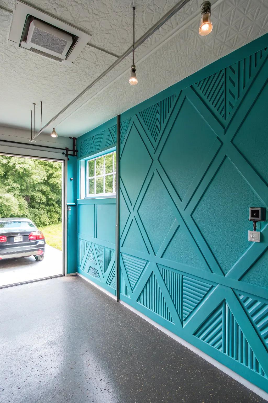 Highlighted walls contribute dimension and visual intrigue to the space.