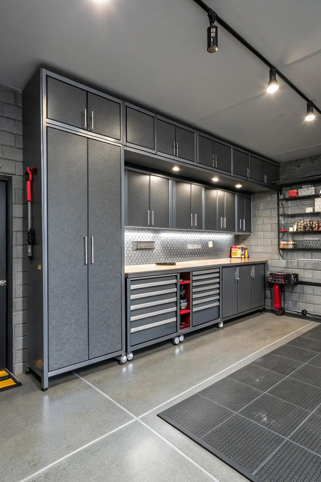 Slate gray contributes sophistication and current charm.