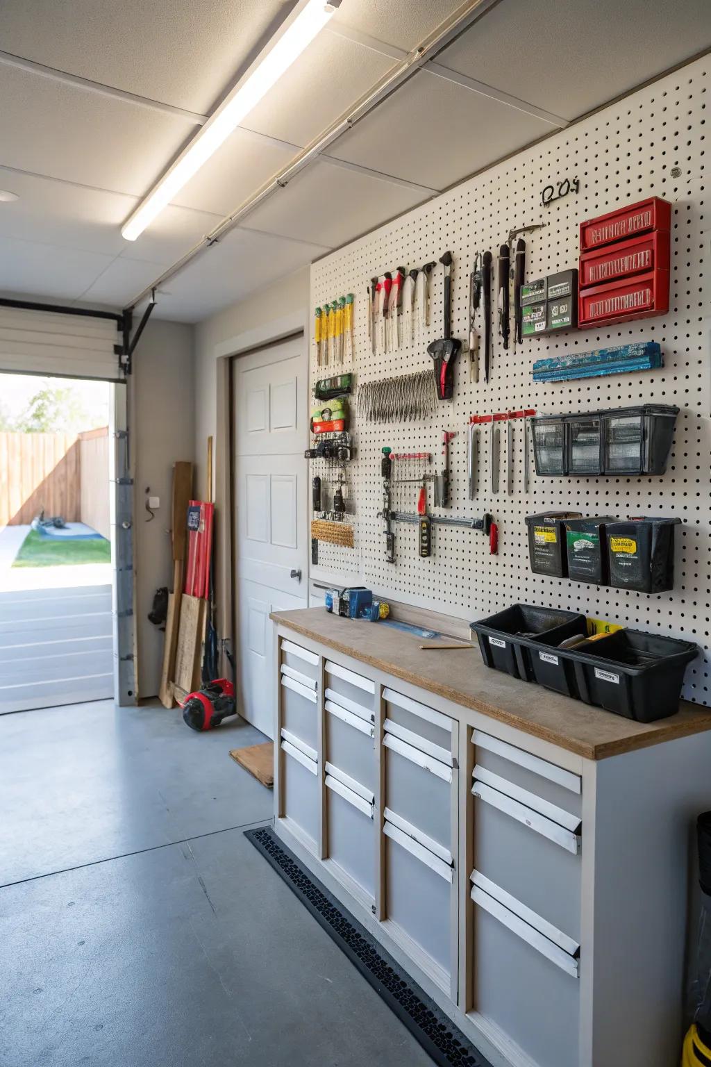 Improve efficiency by organizing wall space effectively.