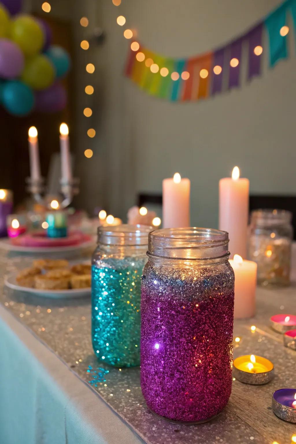 Sparkle vessels append a hint of glam to any commemoration.
