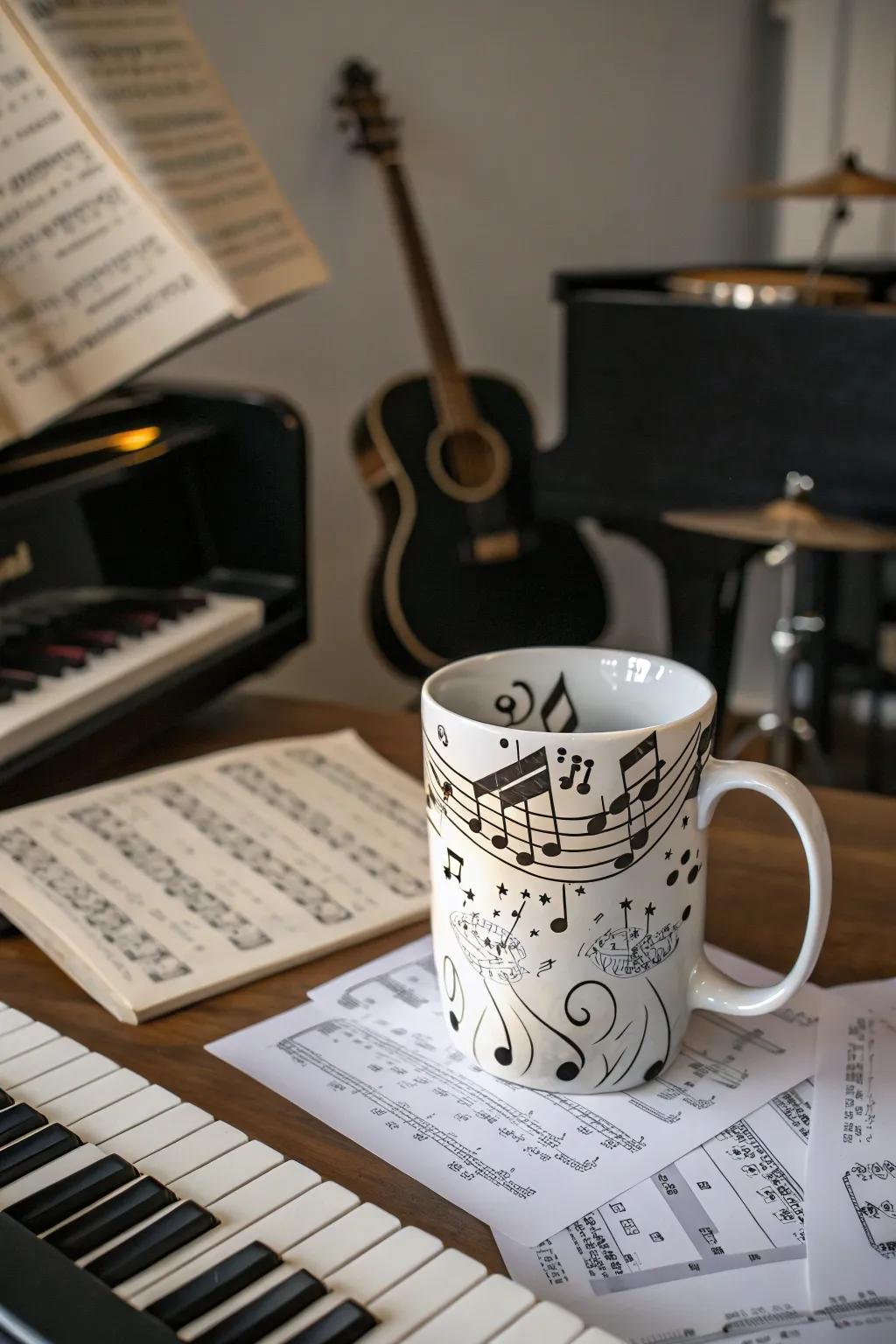 A mug that plays to a music lover&rsquo;s tune.