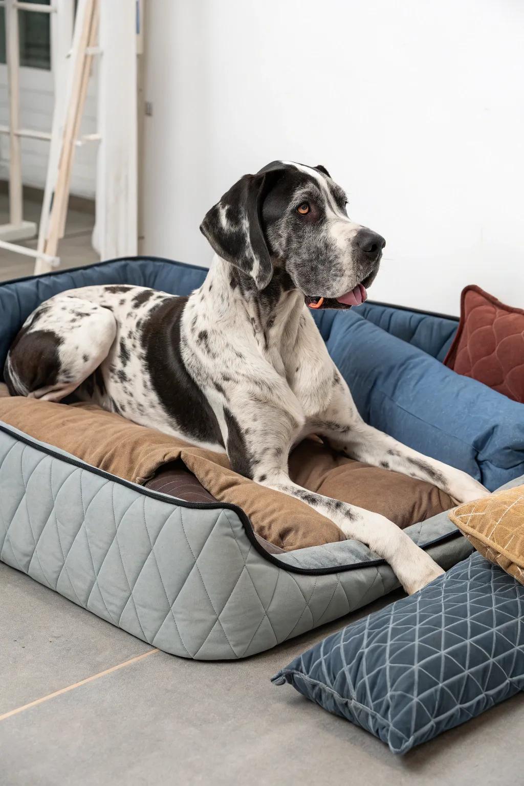 Convertible beds provide adaptable comfort for your Great Dane, ensuring they're comfortable in any situation.