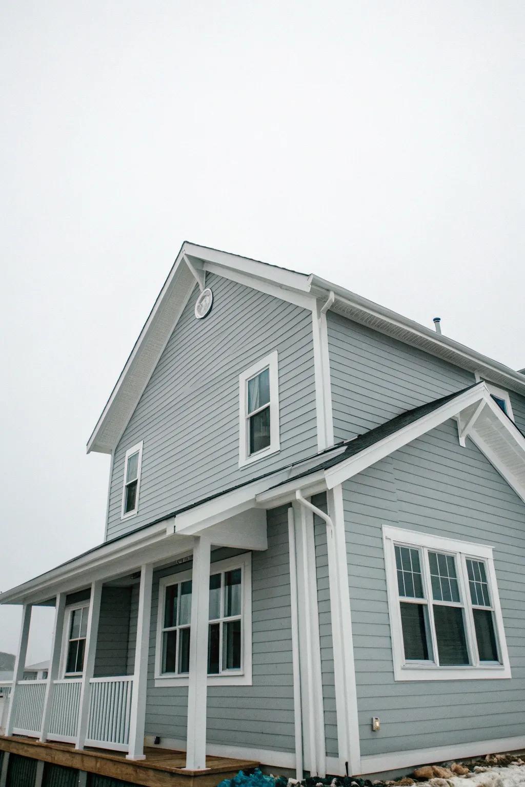 Minimalist ivory detailing enhances the elegance of grey.