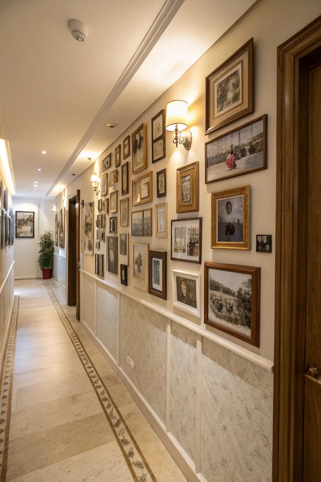 Aged frames add a nostalgic charm to your display.