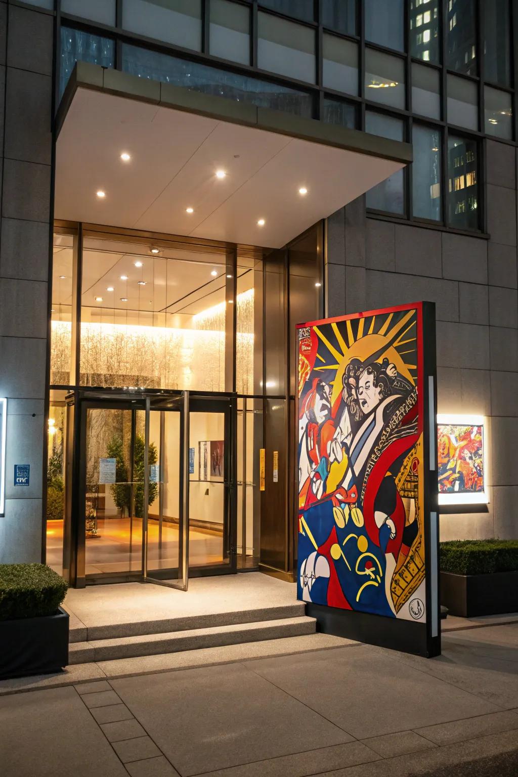 An artistic centerpiece that turns your entrance into a gallery.