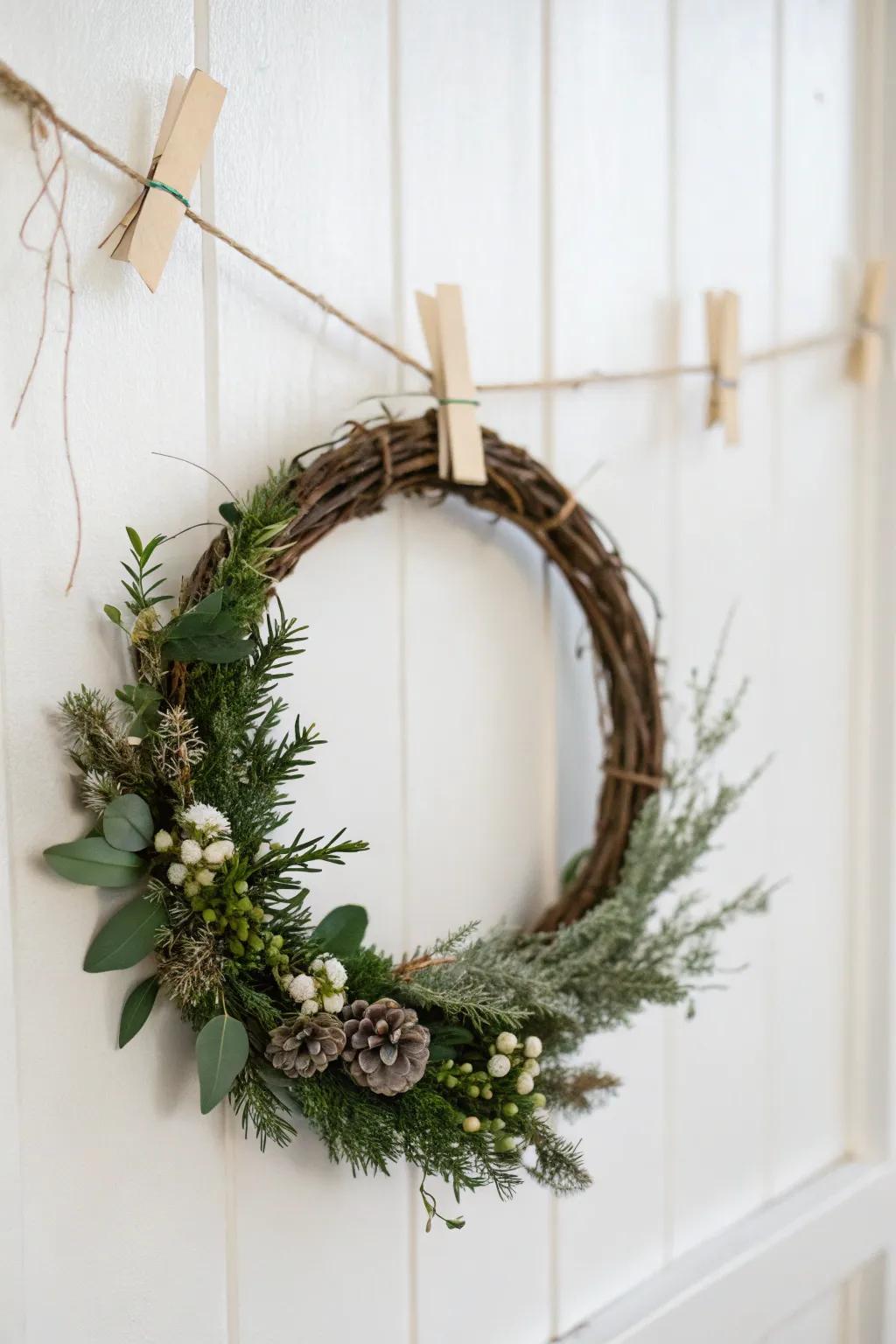Adopt push pins to firmly set up your garland, warranting an imperceptible suspension method.