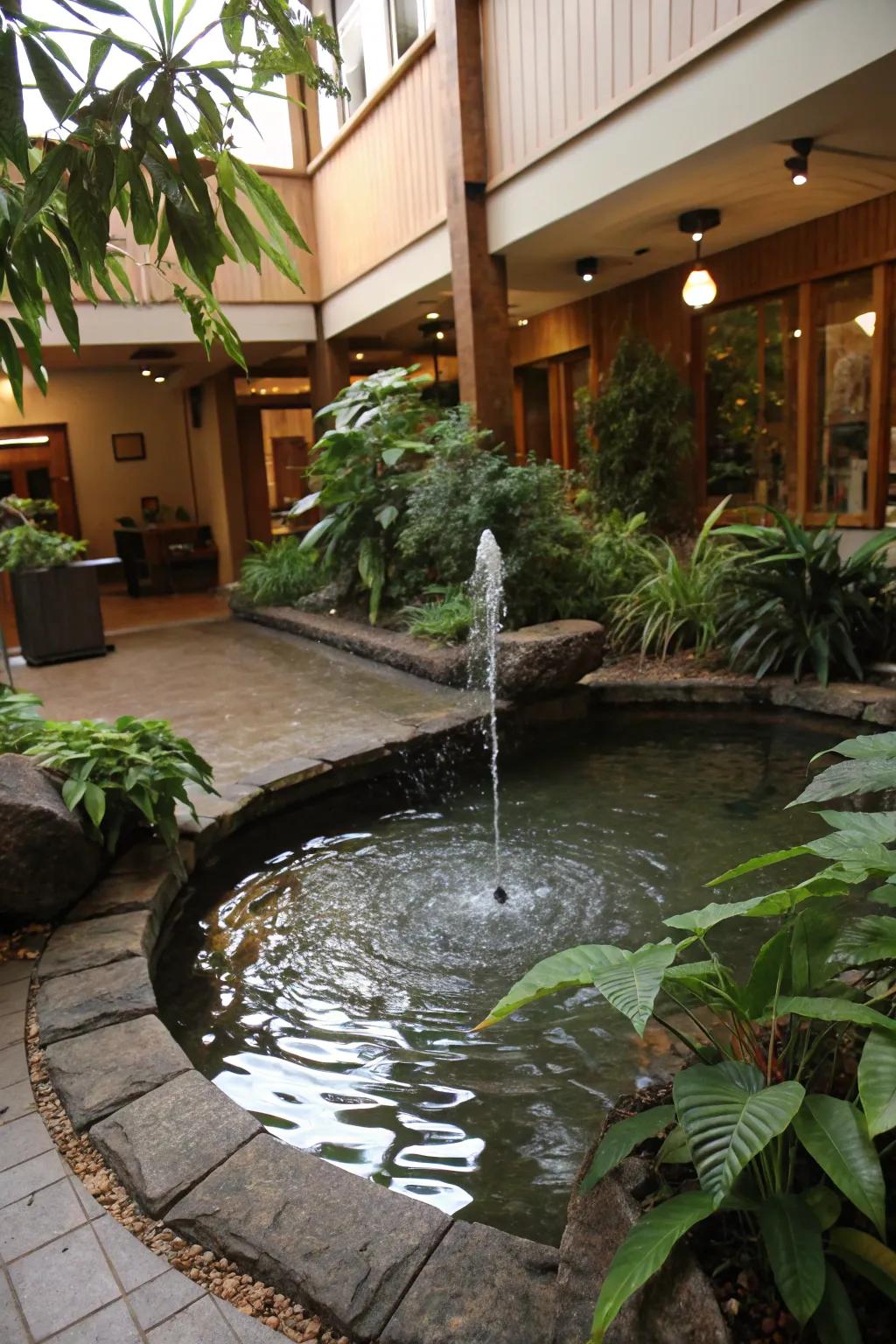 Springs contribute an element of sophistication and calming melodies to ponds.