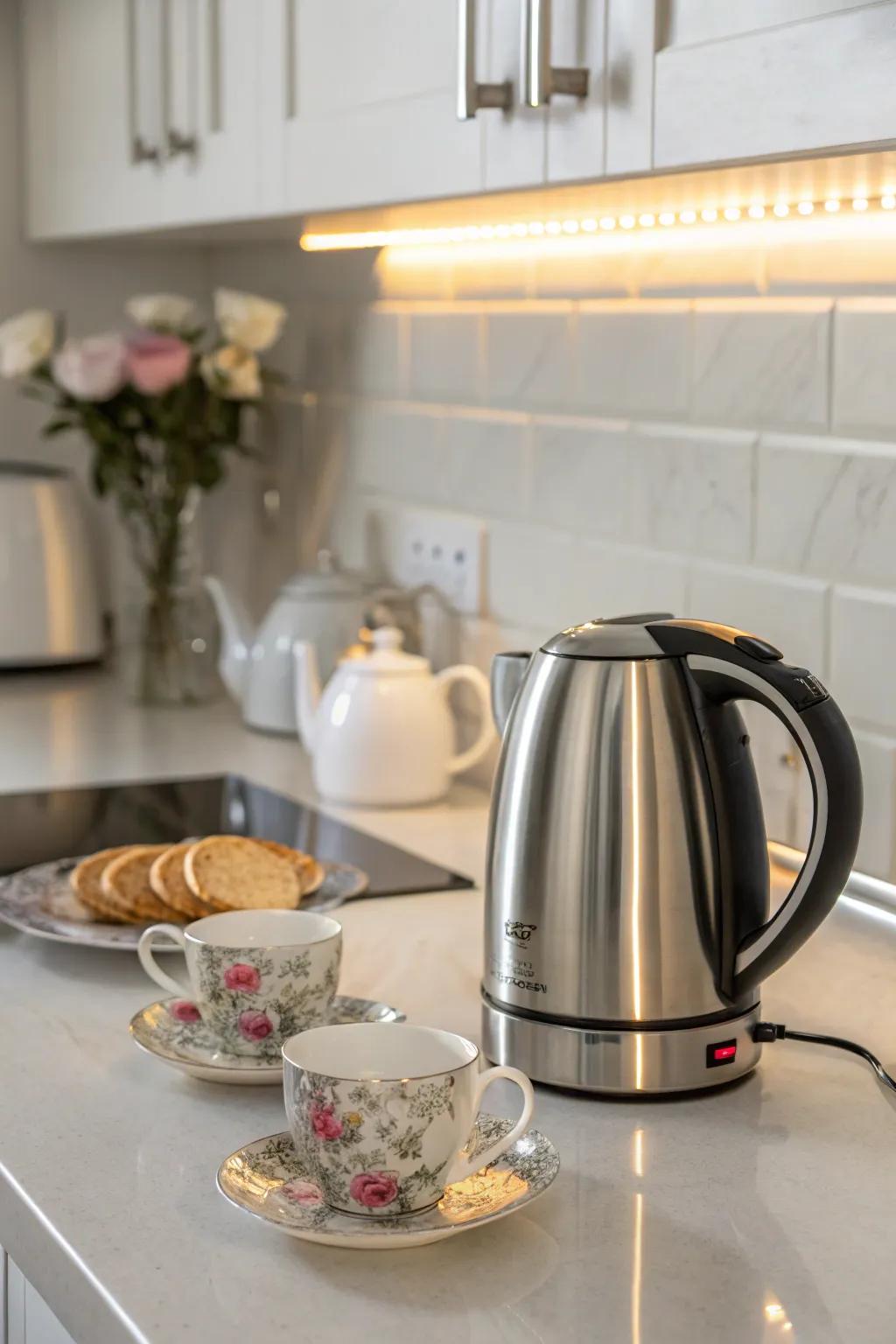 Boil water with flair using a state-of-the-art hot water boiler.