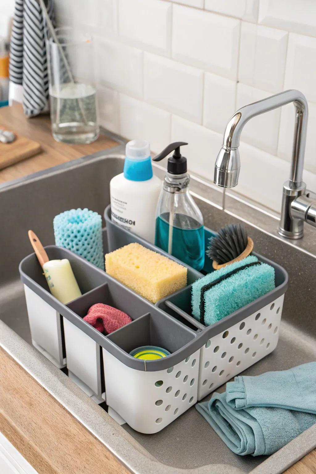 Adjustable dividers offer a tailored storage solution.