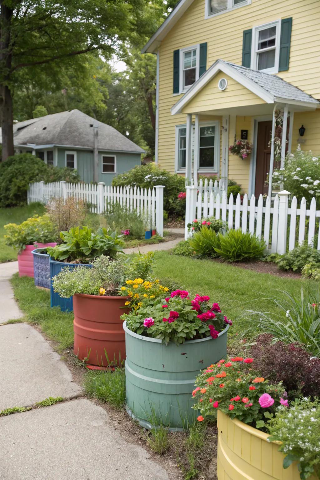 Containers provide versatility and a splash of color to any landscape.