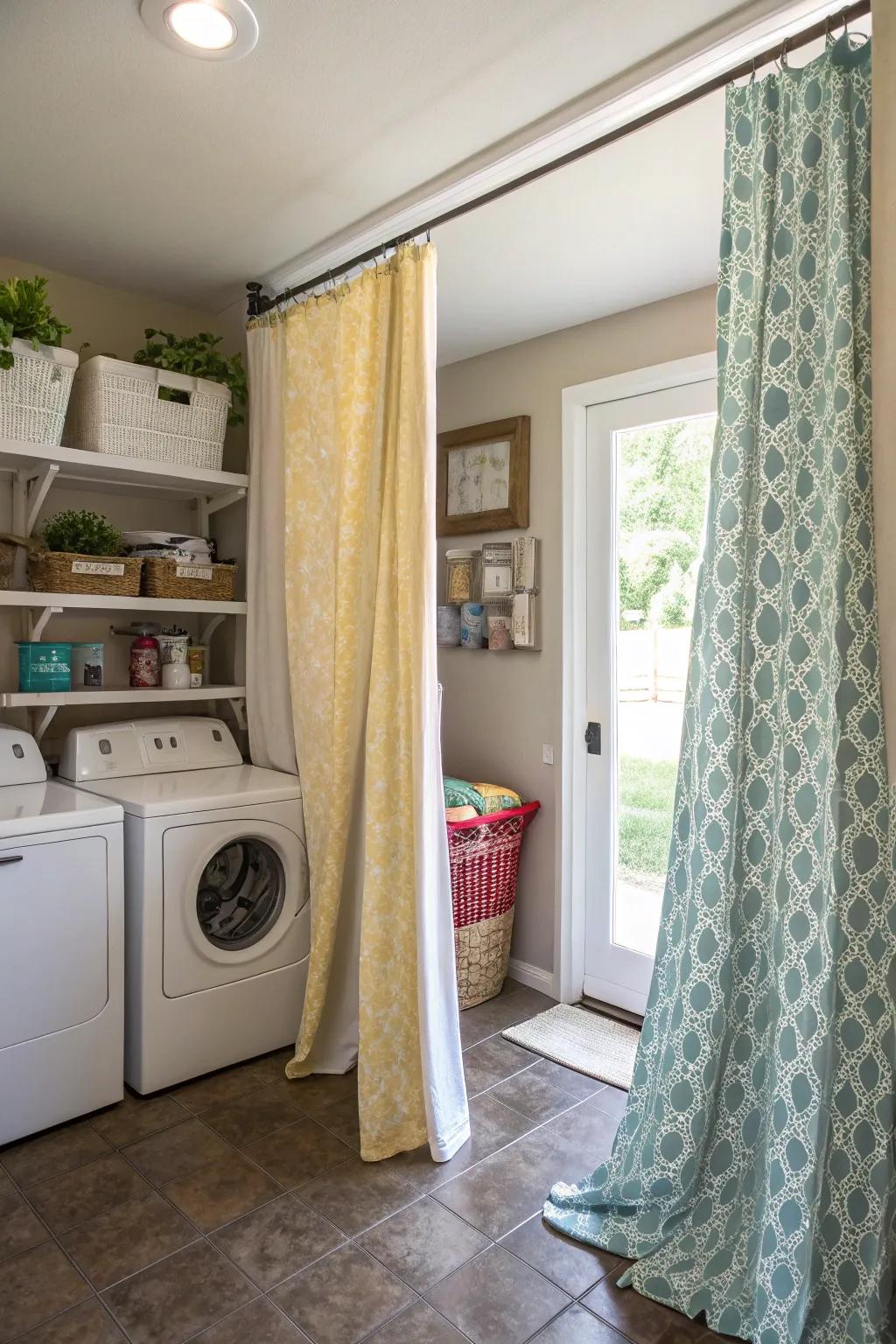 Handmade curtains inject a unique and tailored flair.