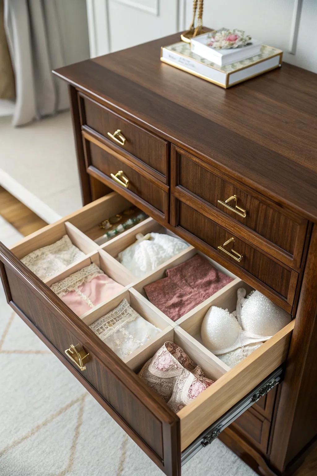 A dedicated intimates hutch keeps your collection in pristine condition.