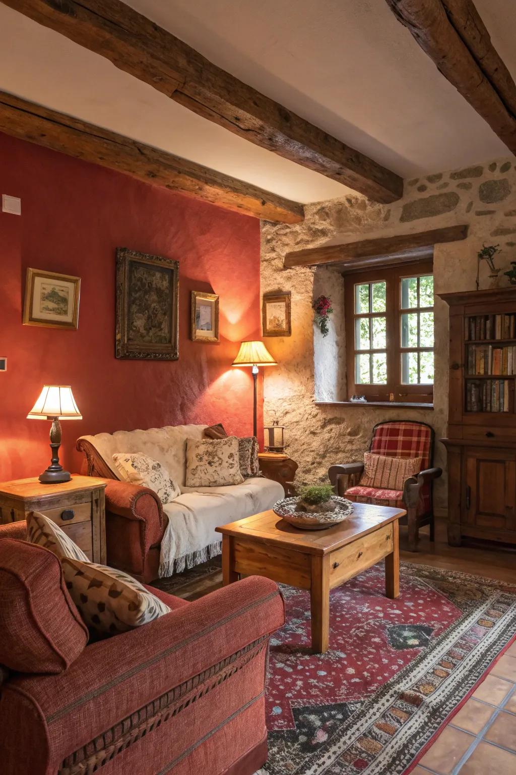 Russet for a warm and inviting living room.