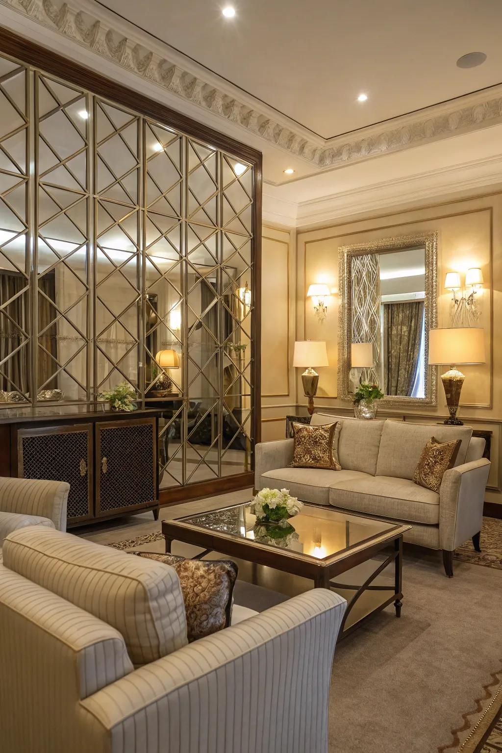 Facet panels enhance light and amplify your room's dimensions.