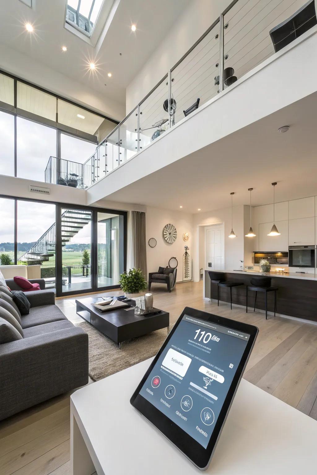 Smart household automation enhancing loft residing.
