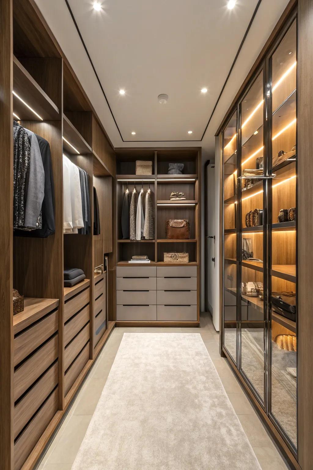 Adaptable organization providing versatility for wardrobe changes.