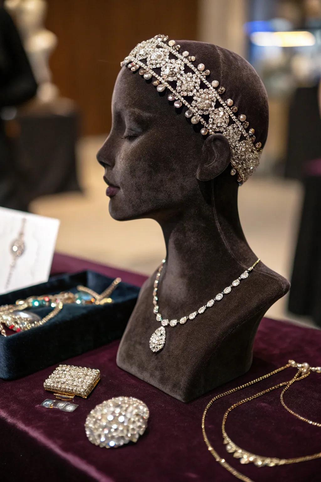 Gem adornments infuse sparkle and glamour into decor.