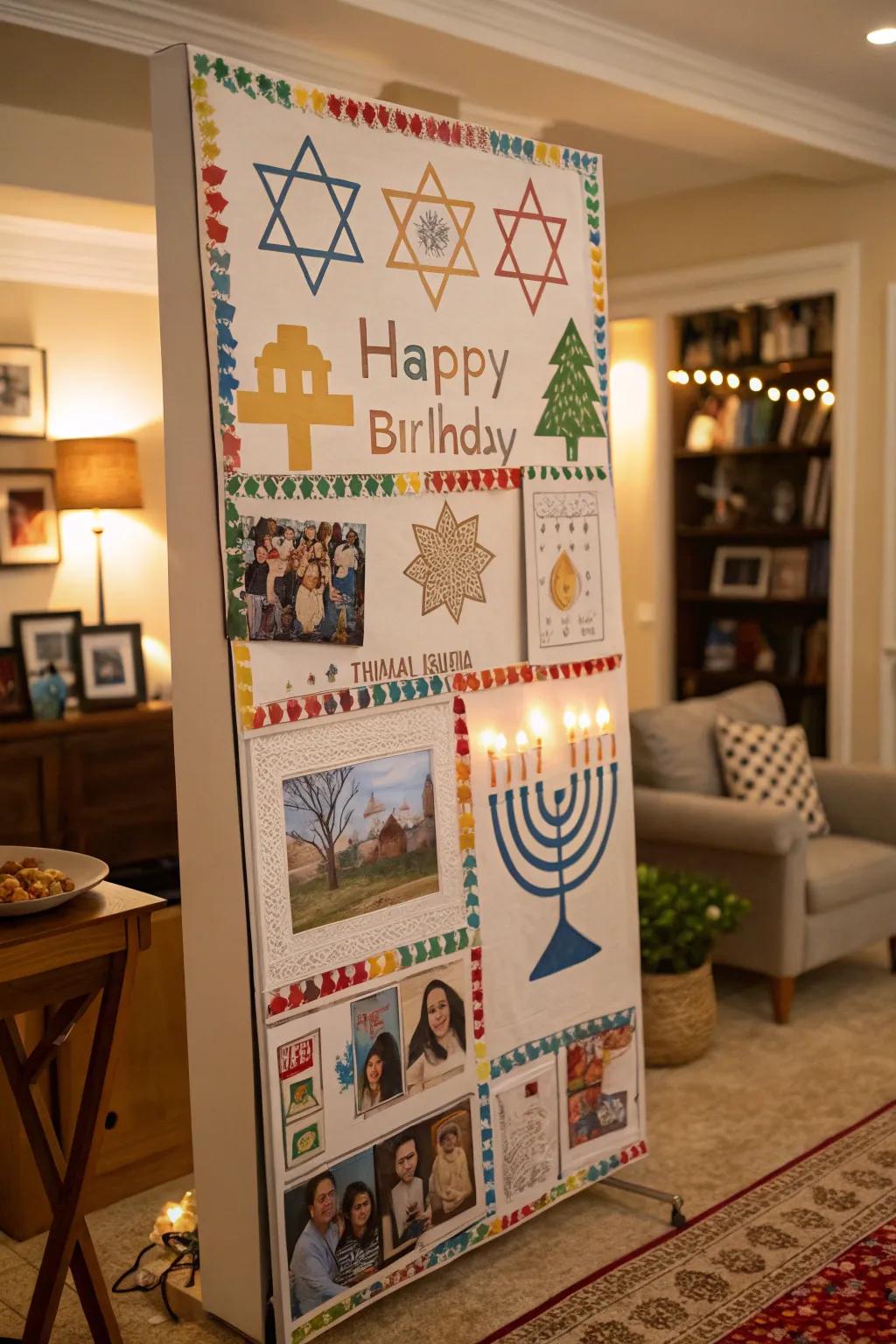 A culturally inspired birthday display that commemorates heritage.