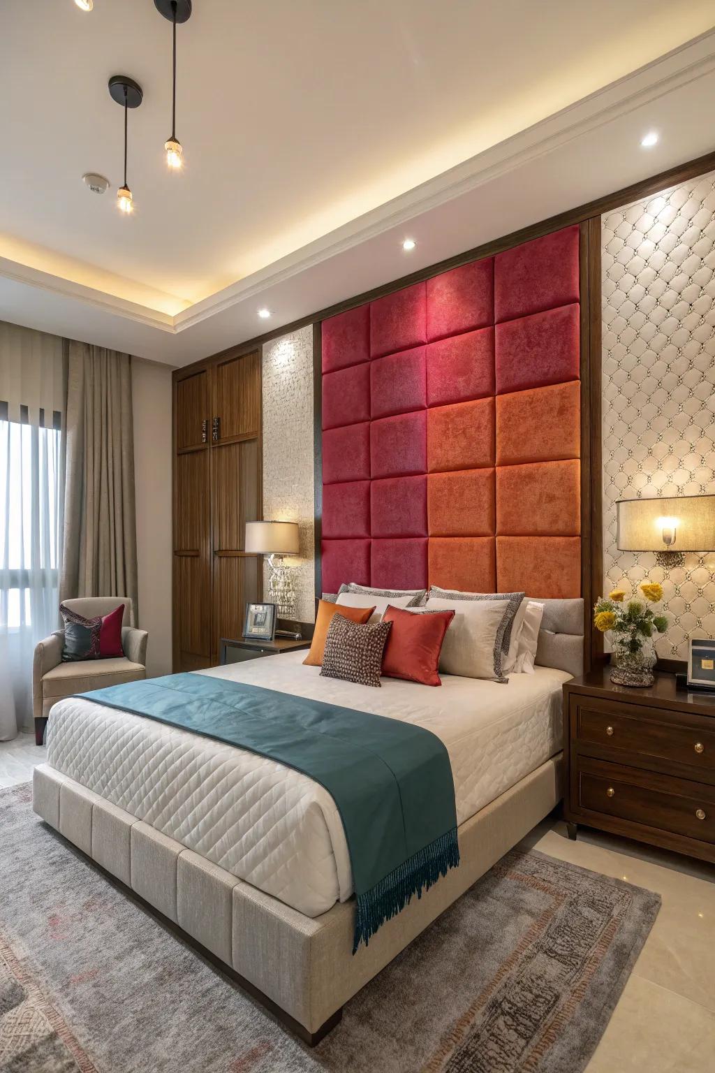 A well-designed feature wall adds drama and dimension to your bedroom.