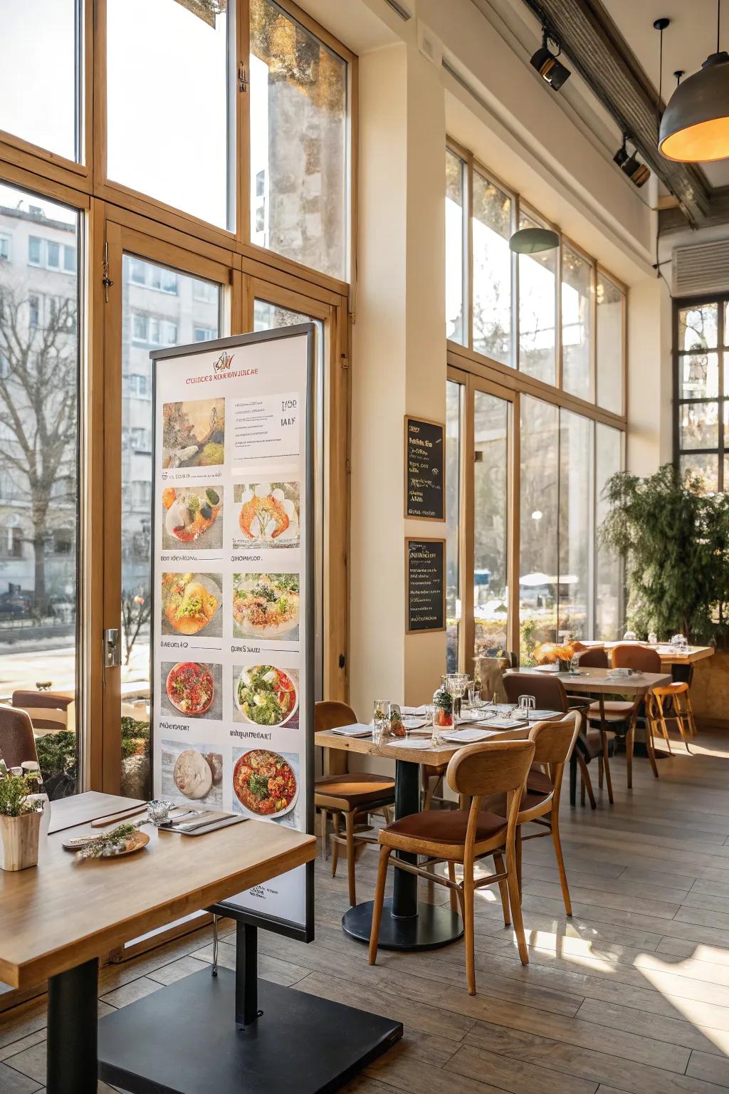 Attract through vivid food photos on your menu.