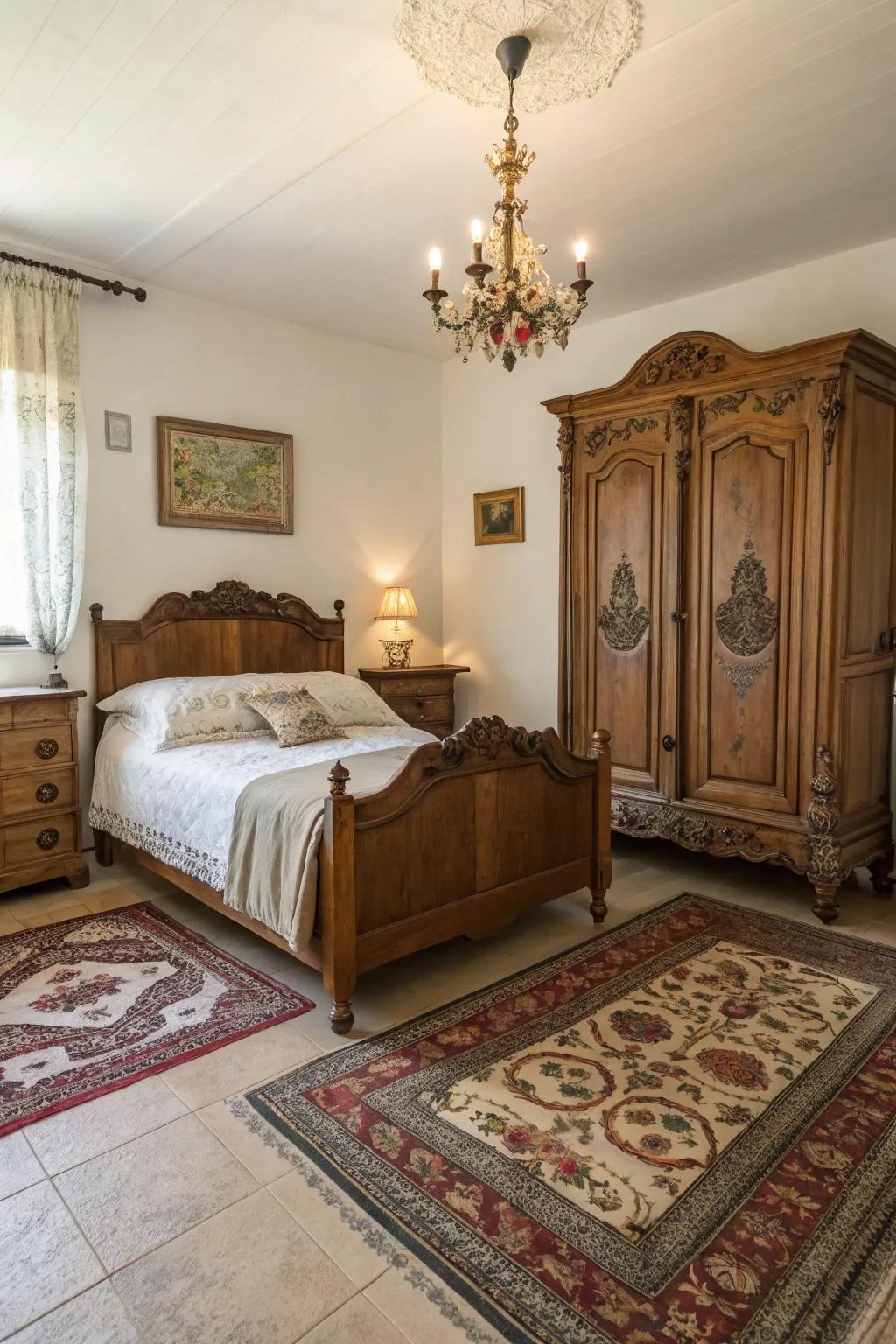 Timeless elements add history and charm to your bedroom.