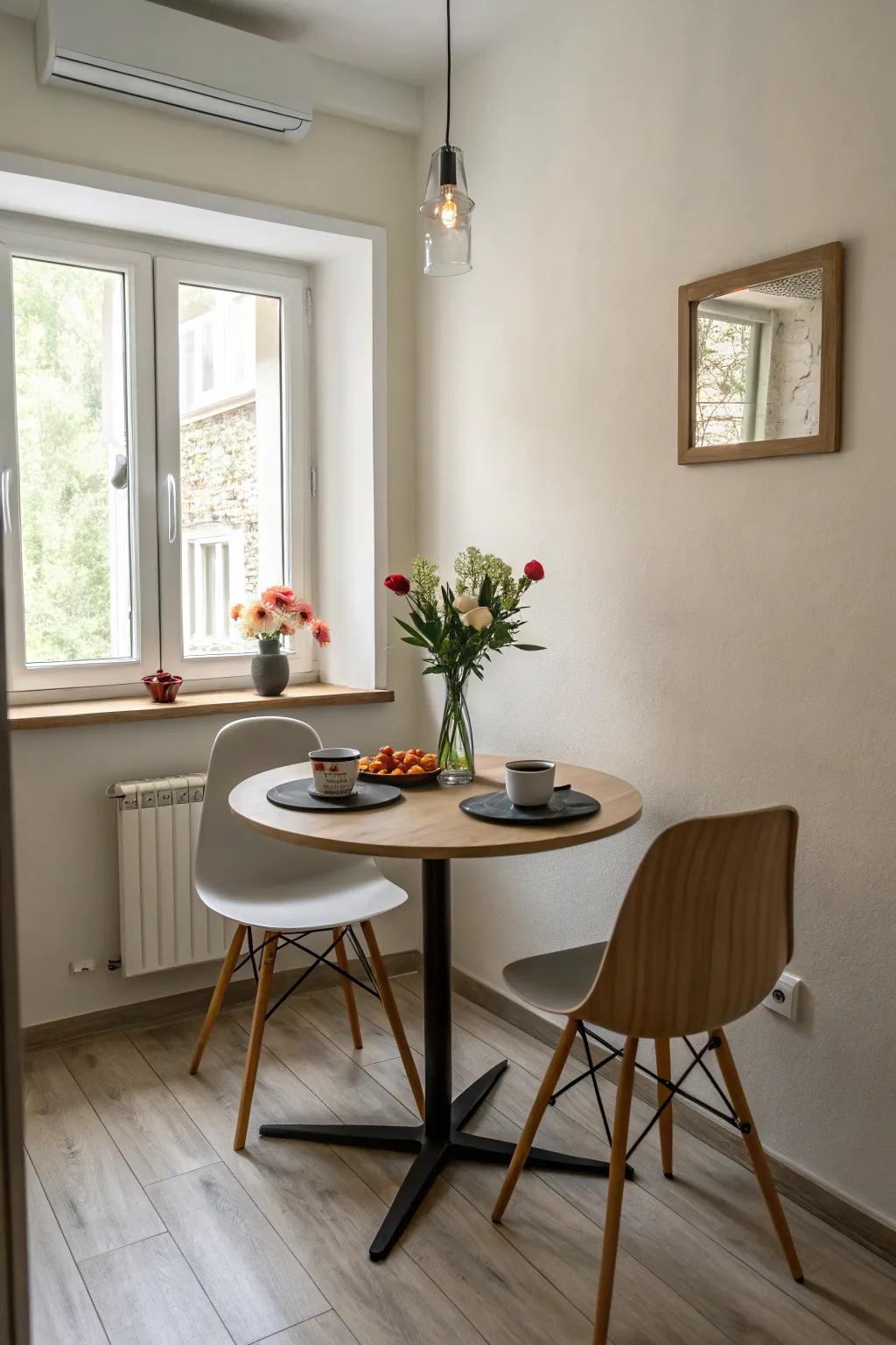 Small-scale dining sets are all about getting the most from smaller spots.
