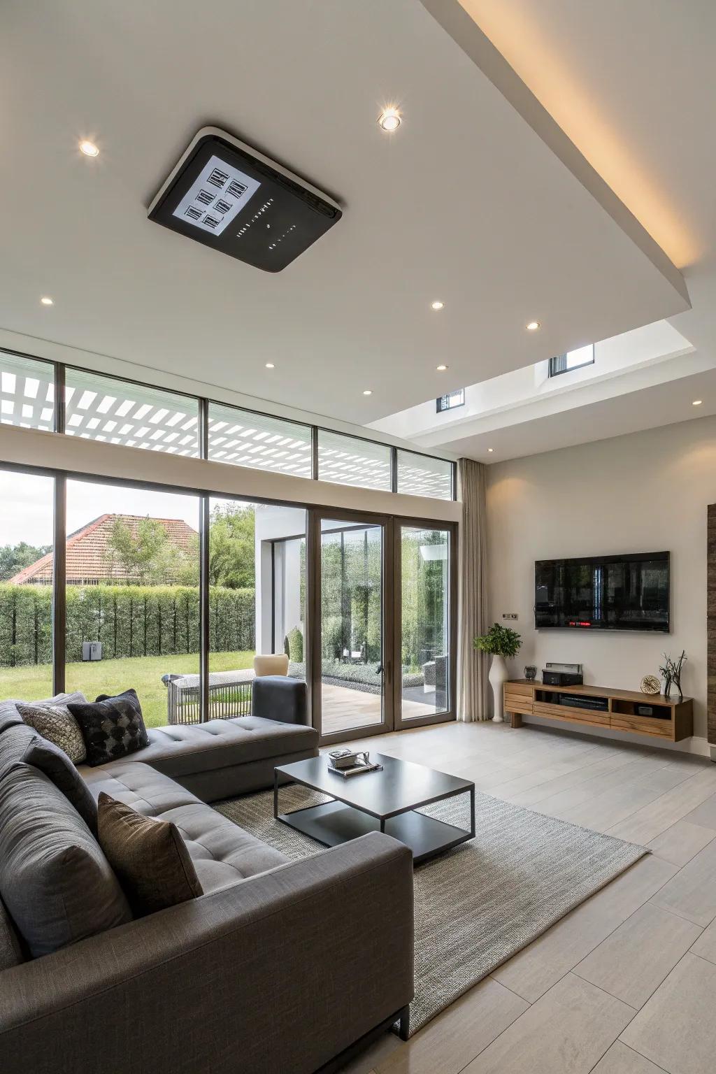 Intelligent technology integration presents futuristic command.