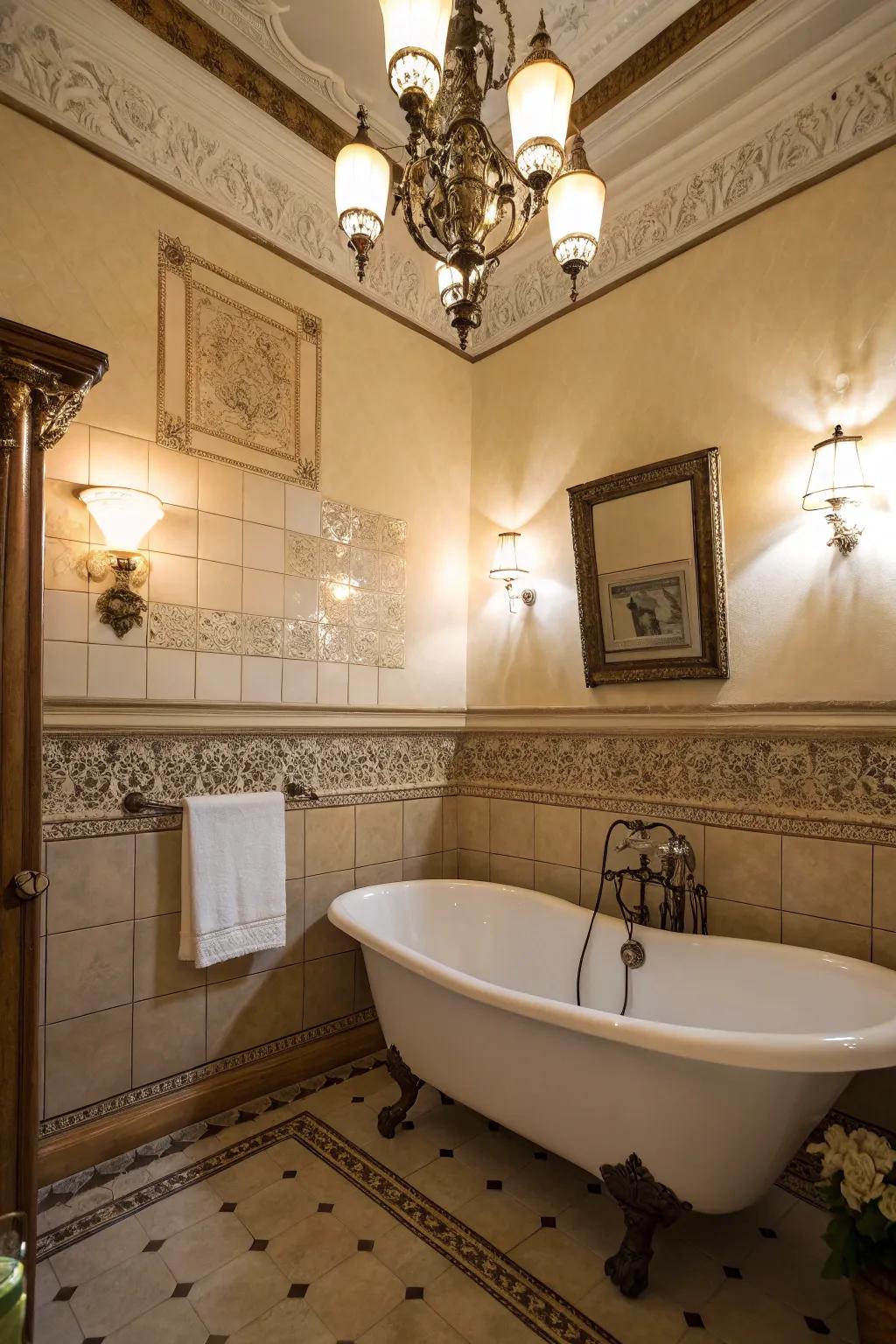 Illumination parts defining the vintage atmosphere.