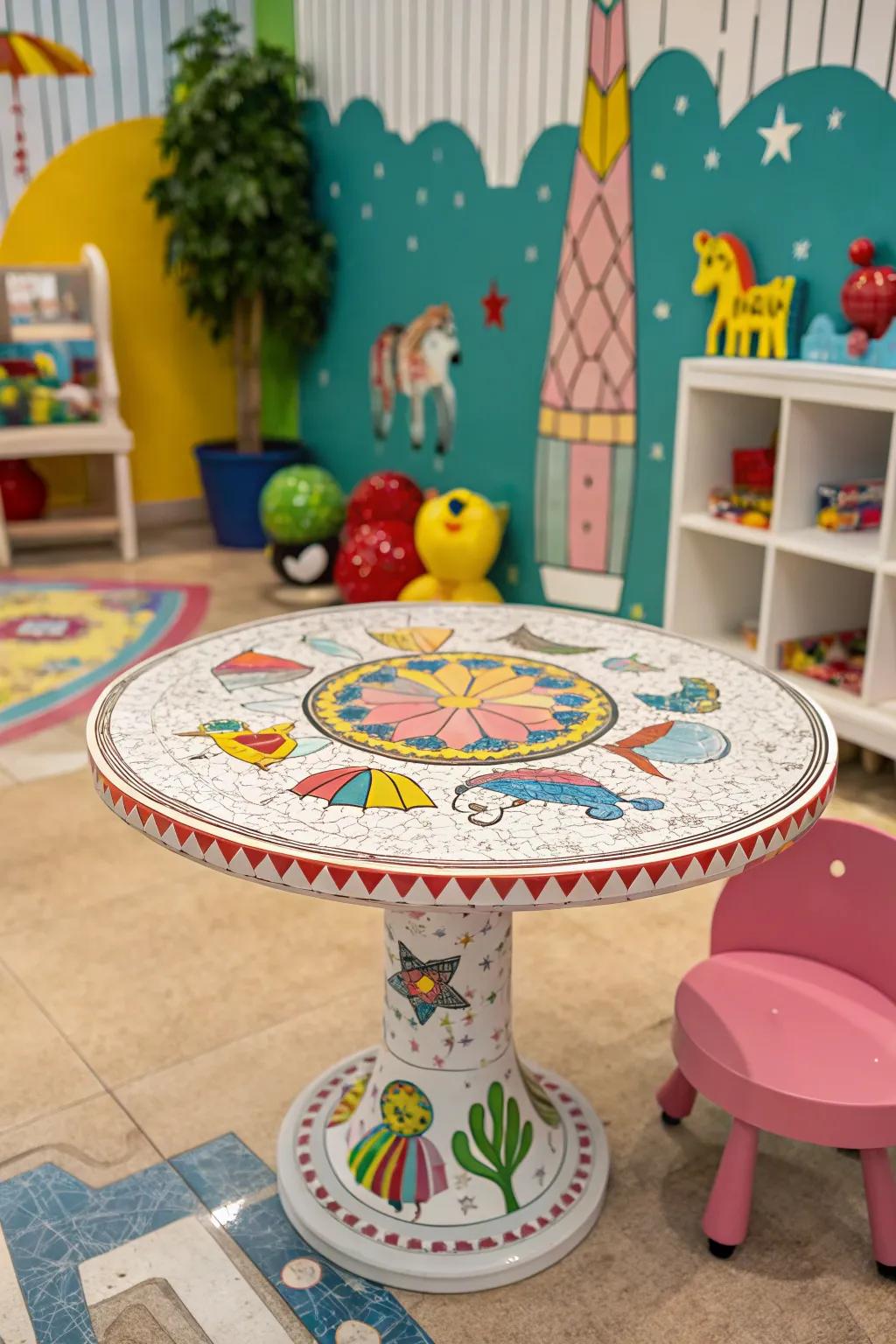 Fanciful mosaics infuse spirited charm into any expanse.