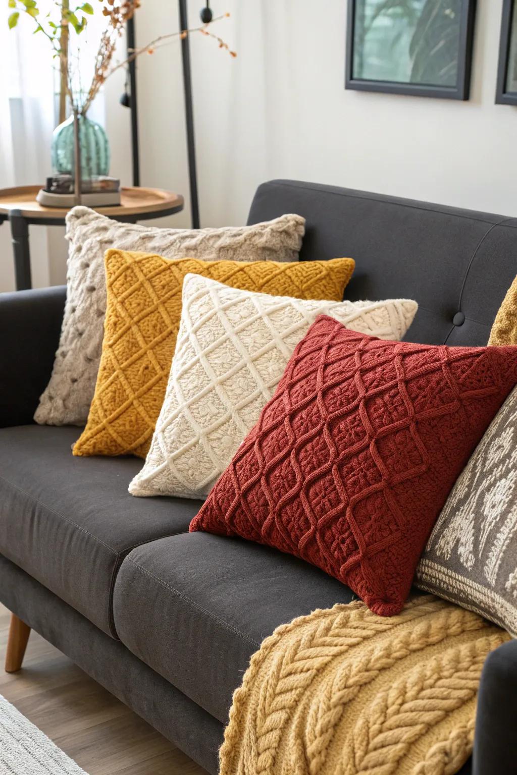 Accent cushions to enrich any seating area.