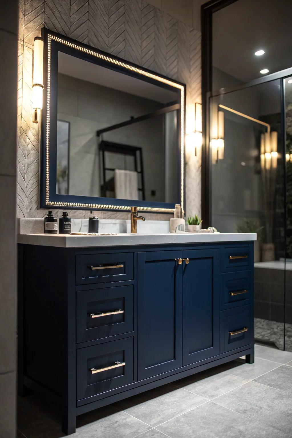 Accent illumination adds impact and focus.