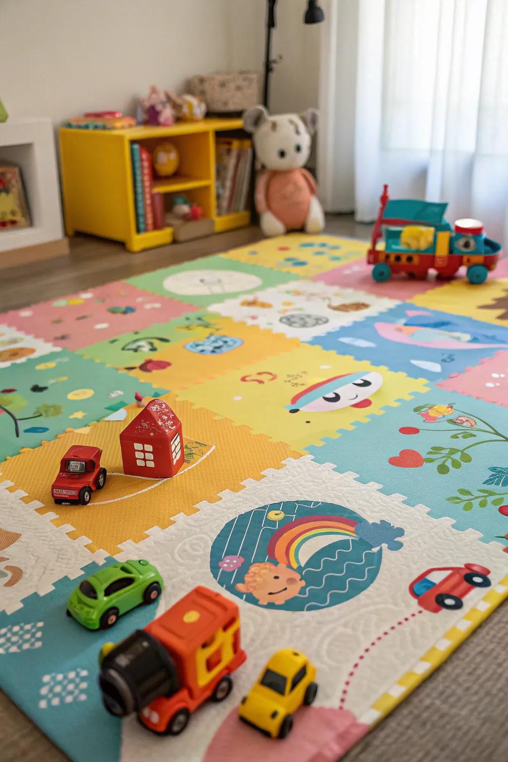 Play areas provide a vibrant and secure space for twins to explore and learn together.