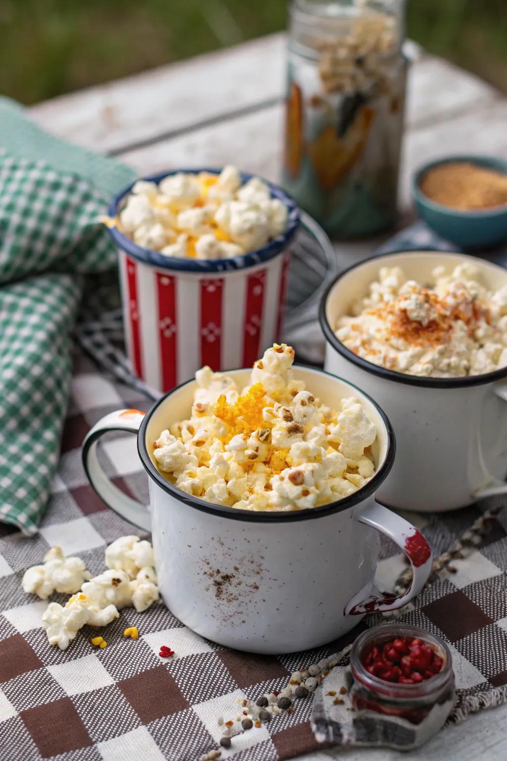 Campsite kernels, adding a crunchy delight to the celebratory atmosphere.