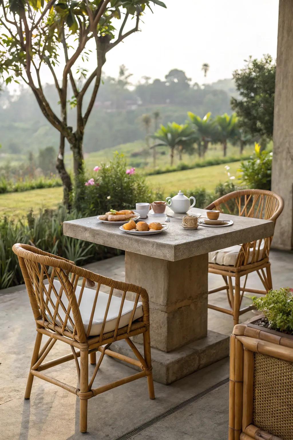 Unique look with unconventional materials.