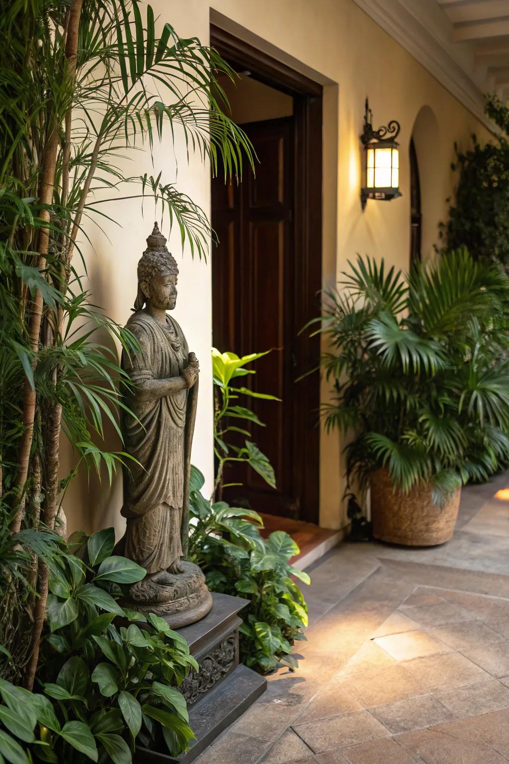 Sculpted elements add an artistic touch and can personalize your space.