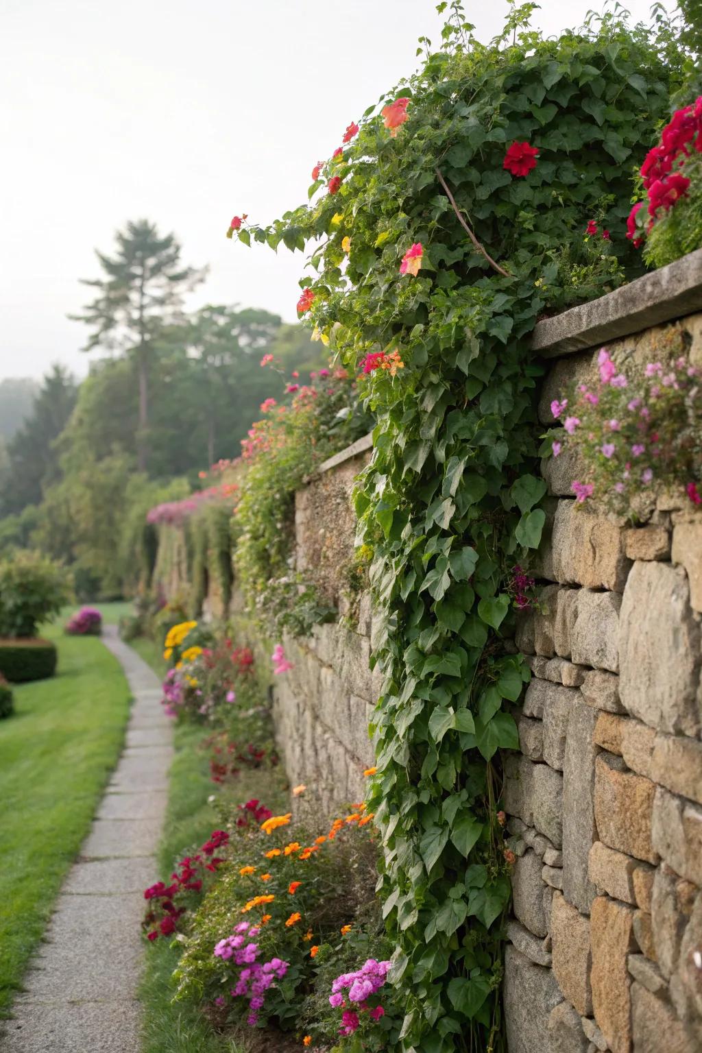 Ascent plants turn stone walls into vibrant, living skill.