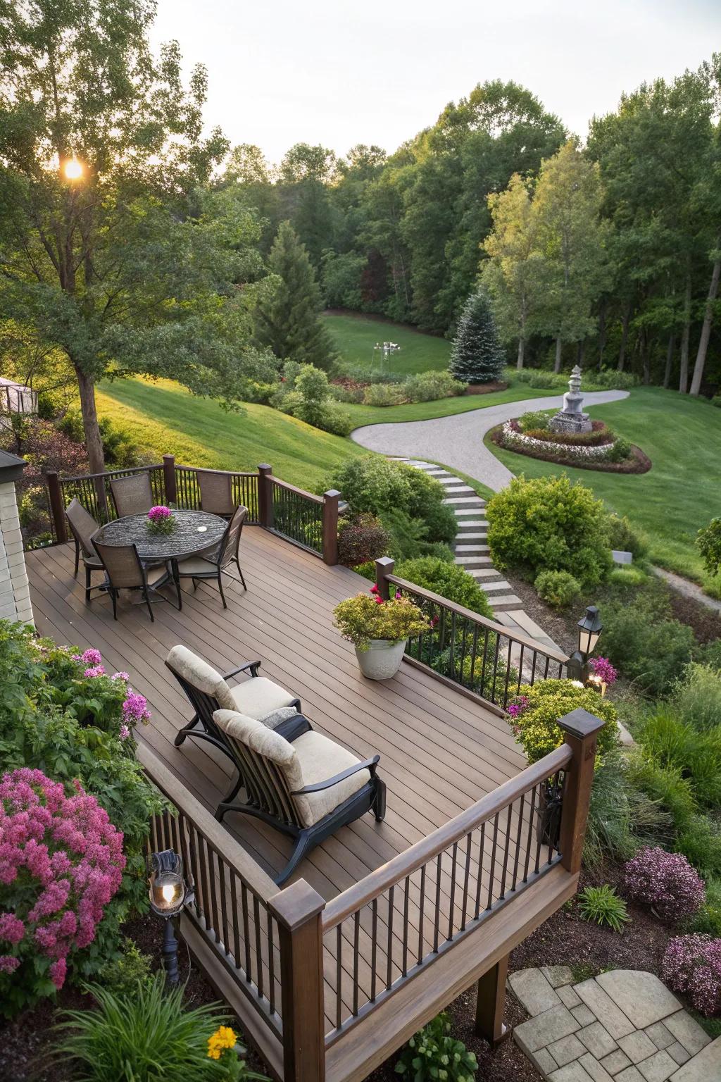 Rise above and enjoy the peace from an elevated platform.