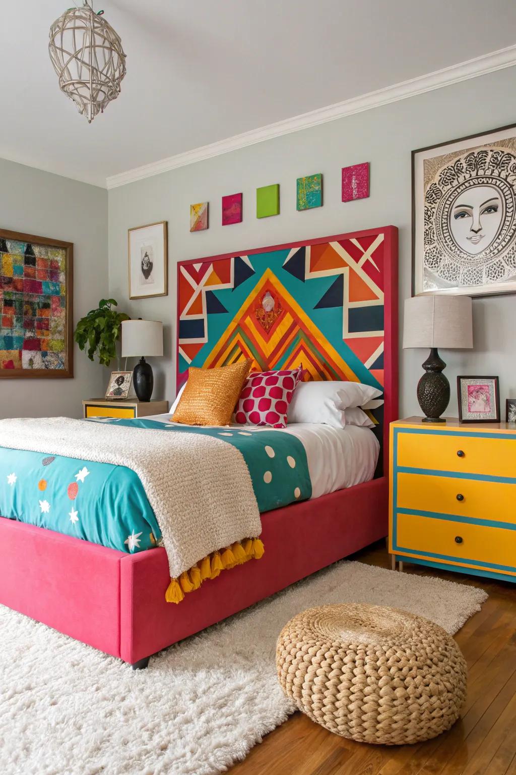 A chic headboard can become a bold focal point in your bedroom.