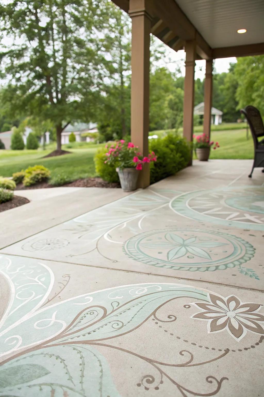 A Zen-inspired patio extends a tranquil sanctuary with its pacifying motifs.