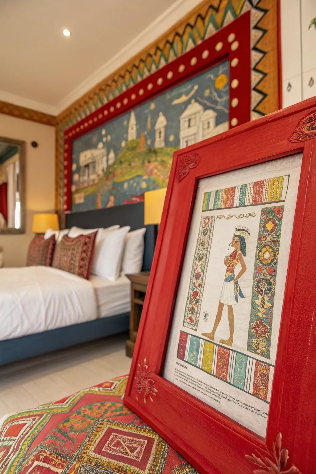 Vibrant frames generate a striking contrast.