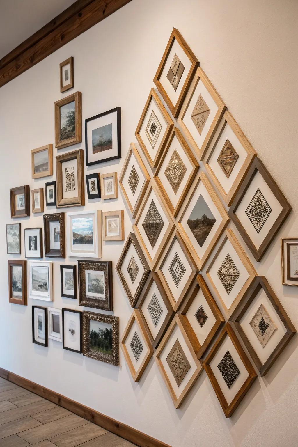 Geometric arrangements create a modern and artistic flair.