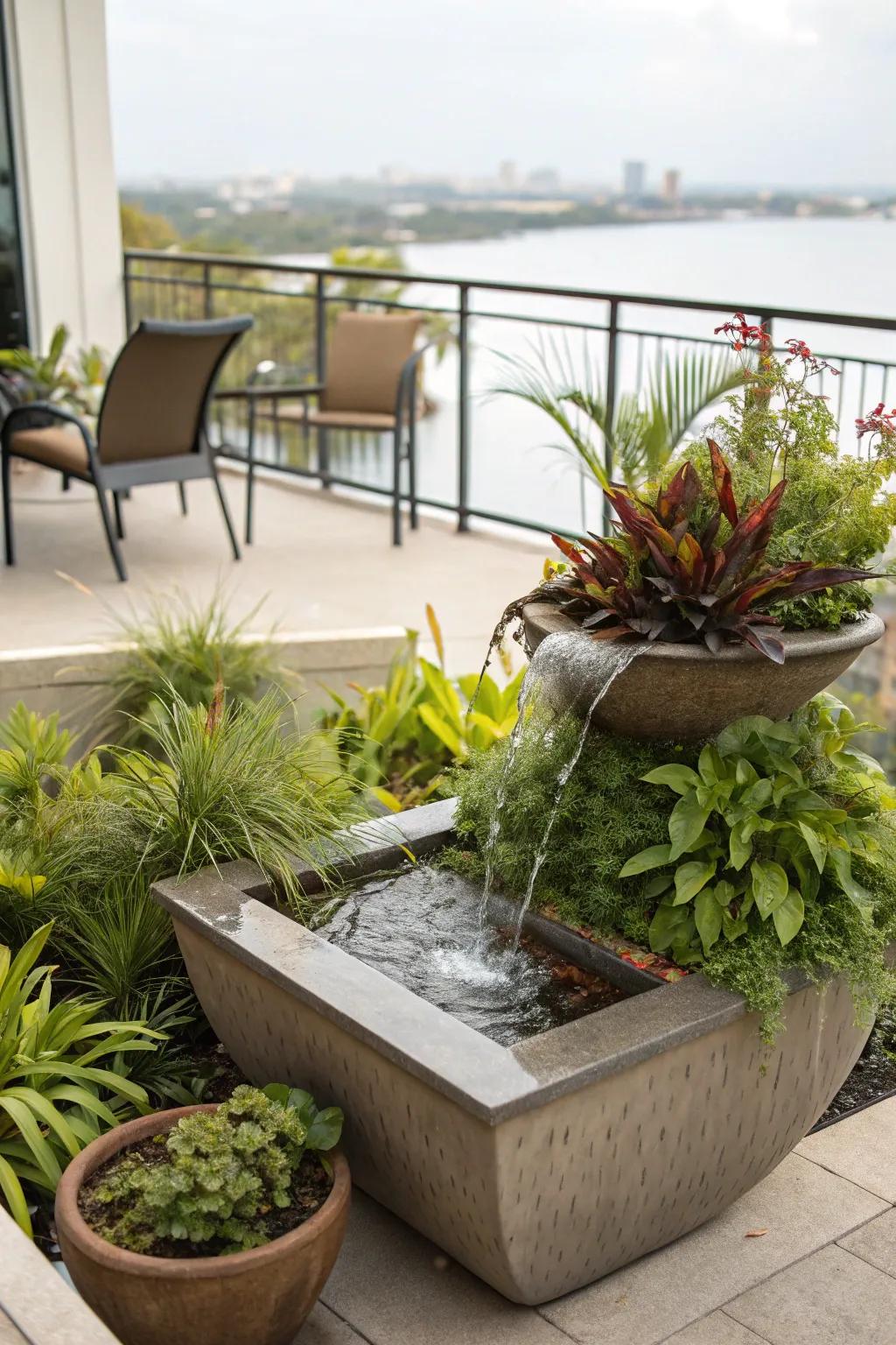 Through the combination of water and plant life, you will achieve a tranquil atmosphere.