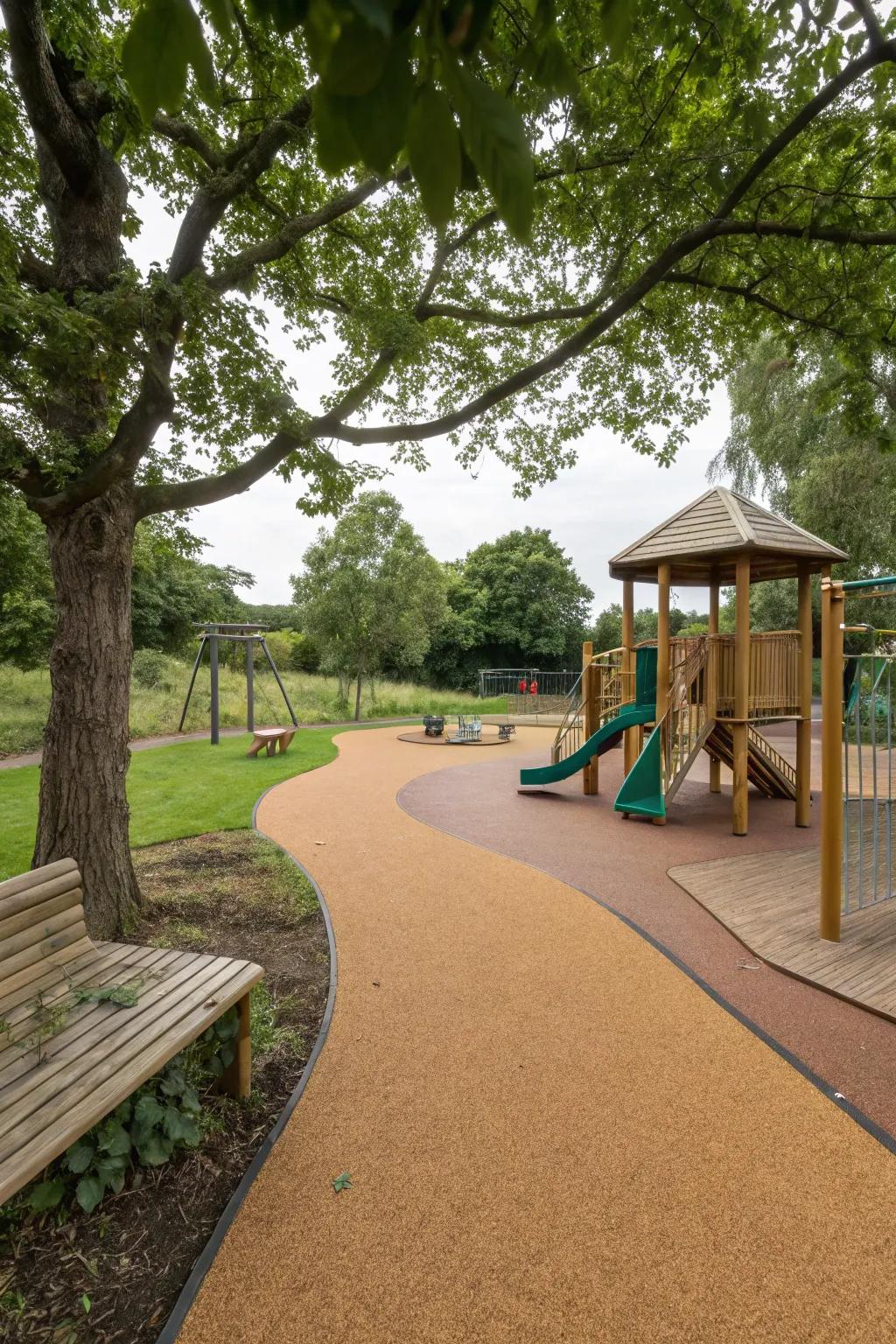 Cork floors are a natural, springy space to play.