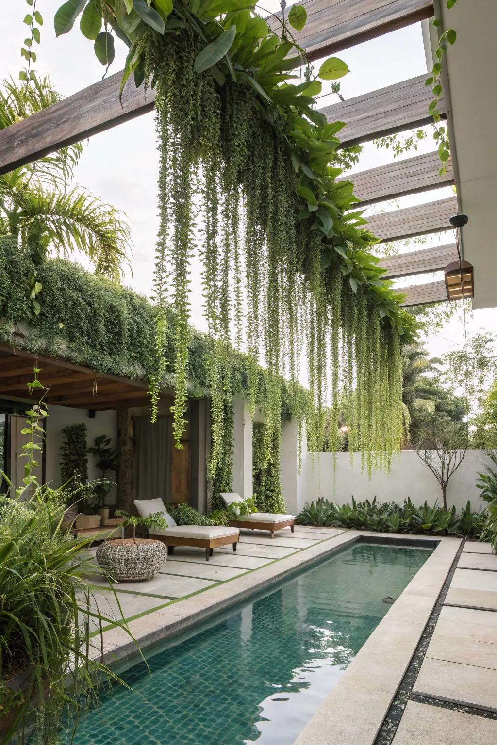 Enhance your decorations with a hanging garden.