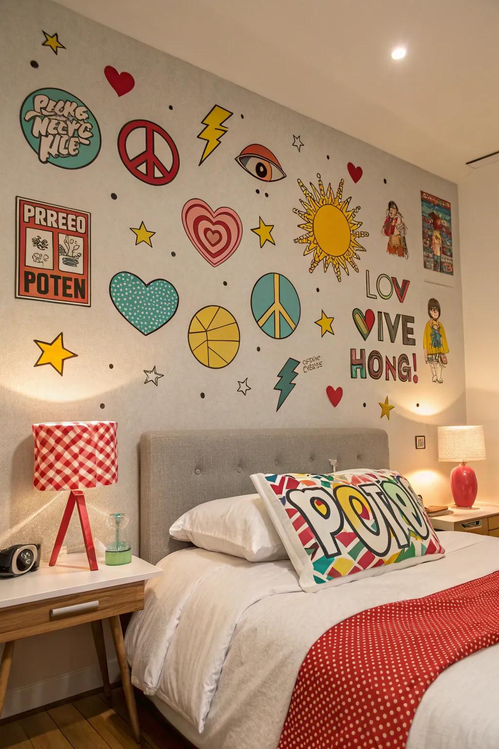 Accents provide a versatile way to play with pop art.