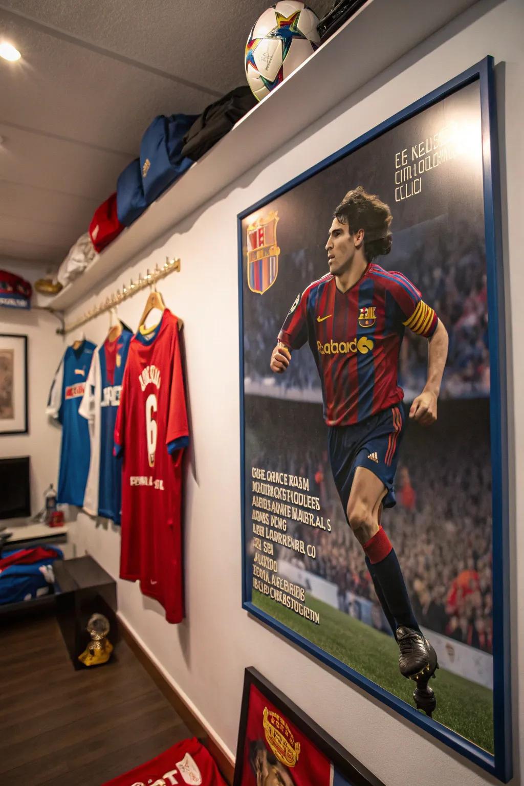 A sports hero poster fuelling athletic dreams.