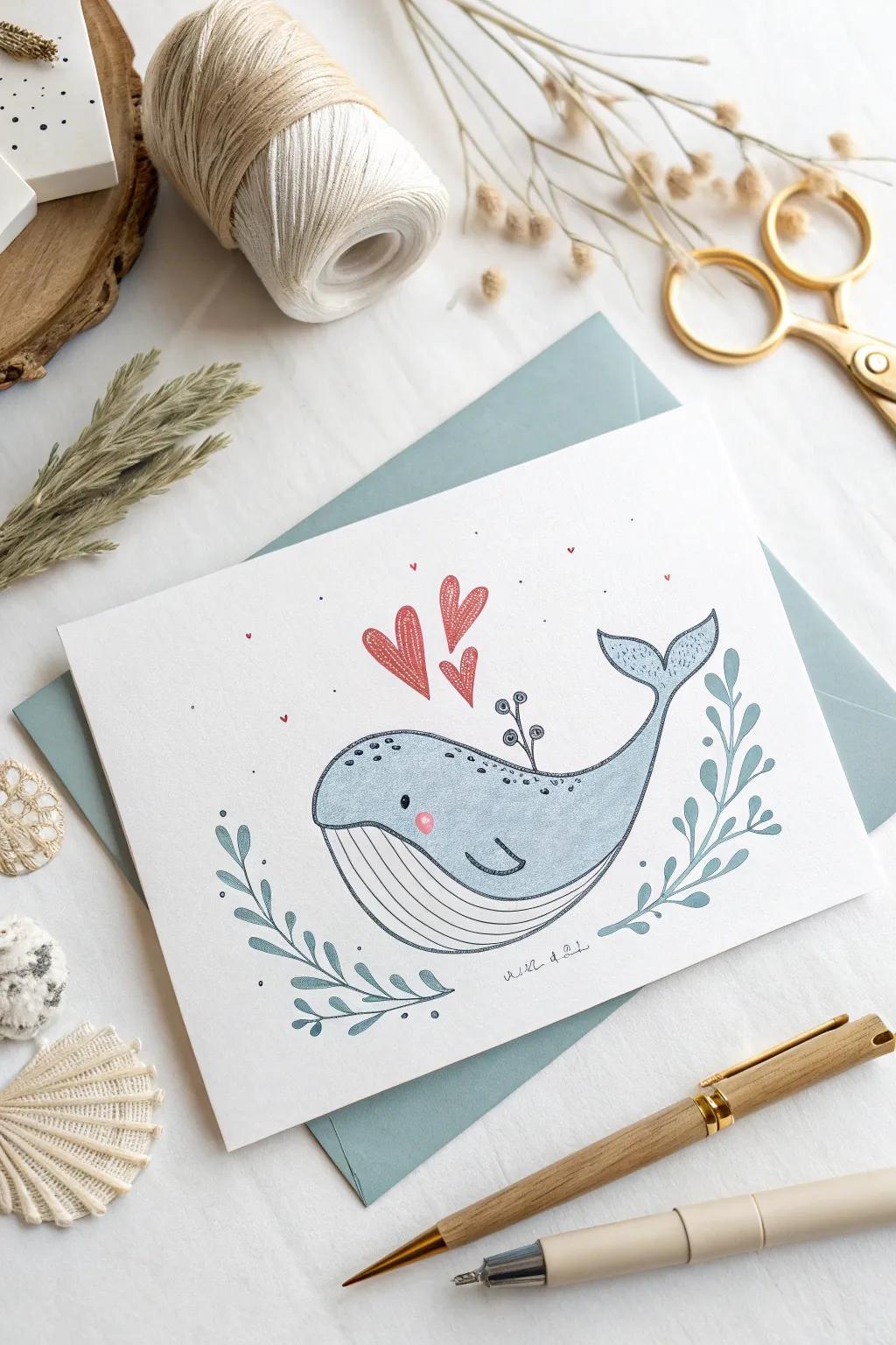 Whaley Loved: A Minimalist Mother's Day Card That Charms with Simplicity and Heartfelt Craftsmanship
